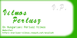 vilmos perlusz business card